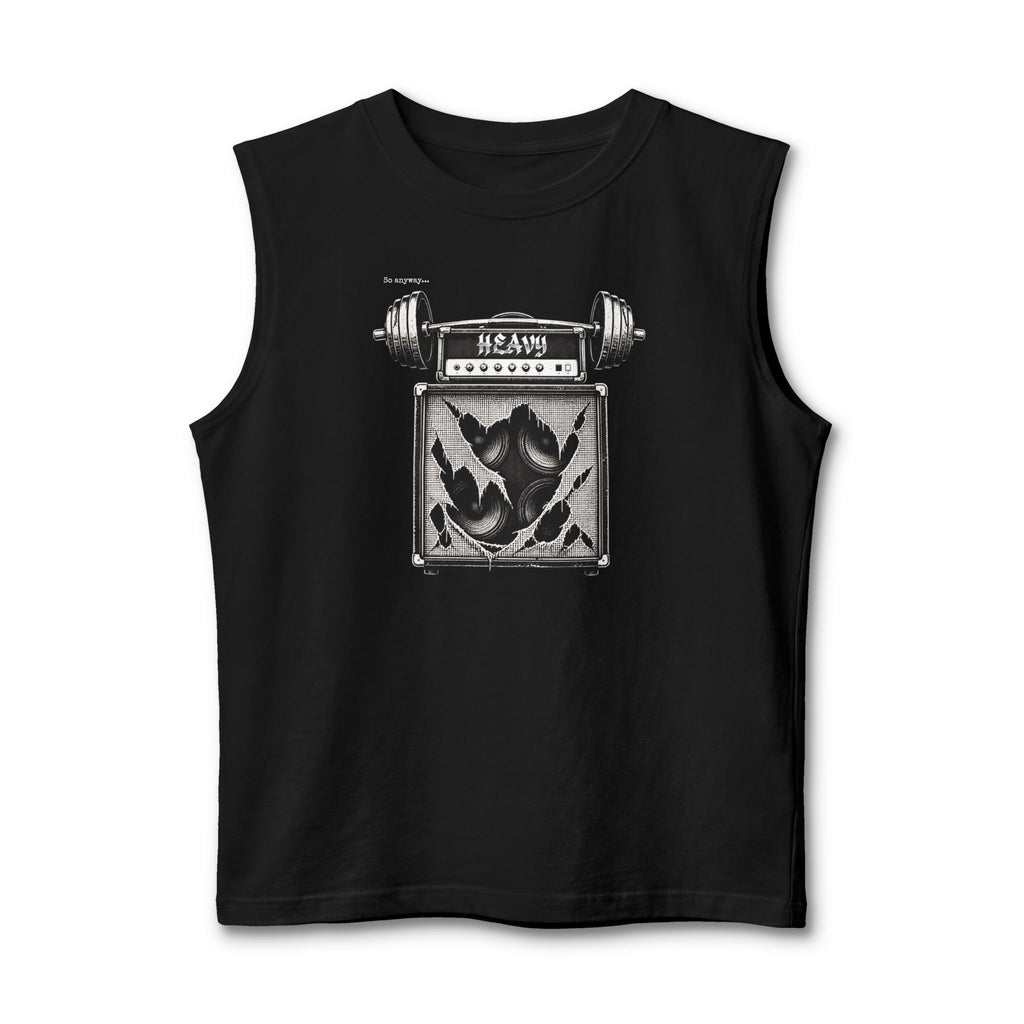 Muscle Tank — 'Heavy' Amp & Dumbbell Graphic