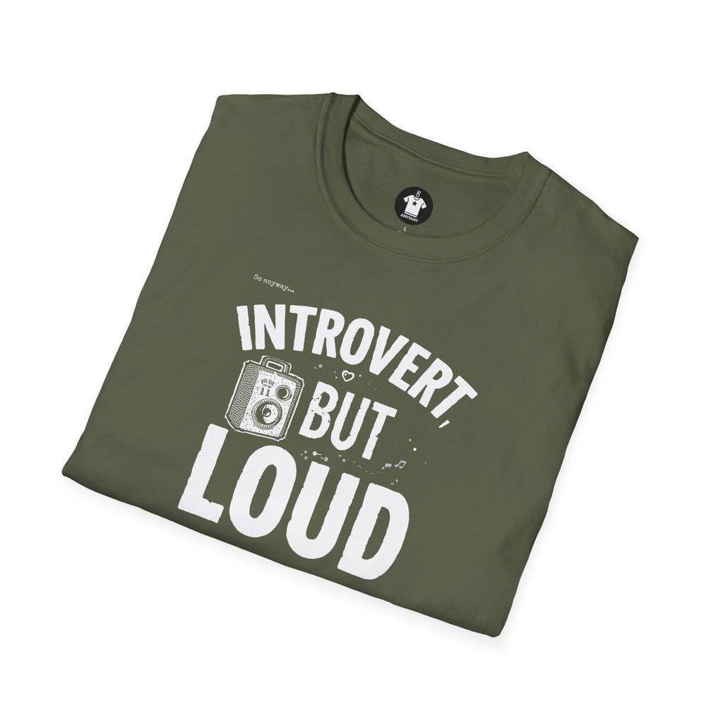 INTROVERT, BUT LOUD Dark - Loud Thoughts, Quiet Person Funny Psychology Tee