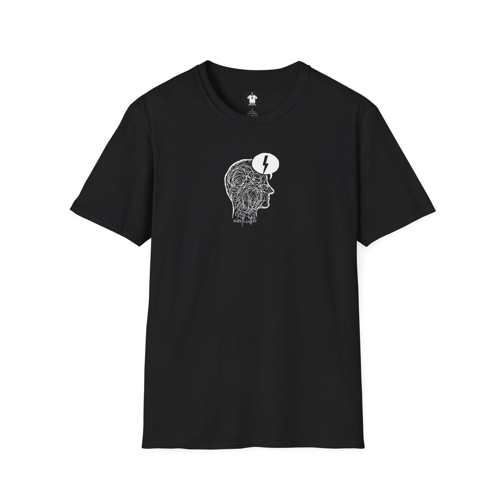 OVERTHINKER Dark – Minimalist Funny Graphic Unisex T-Shirt