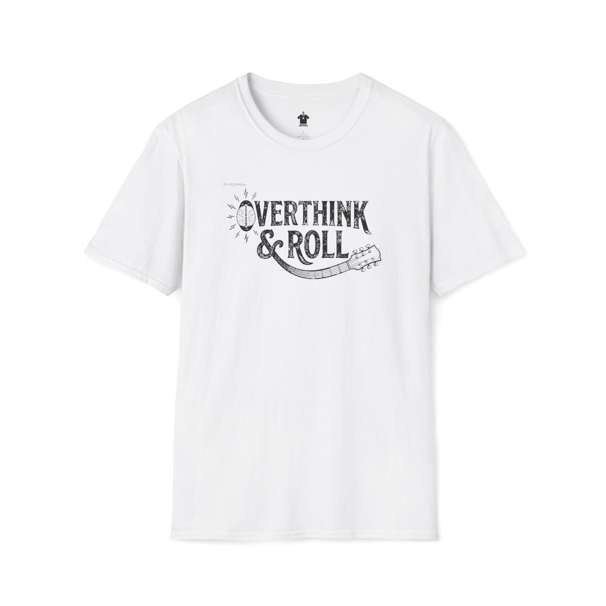 OVERTHINK & ROLL Light – Funny Overthinking Rock Music Guitar Graphic T-Shirt