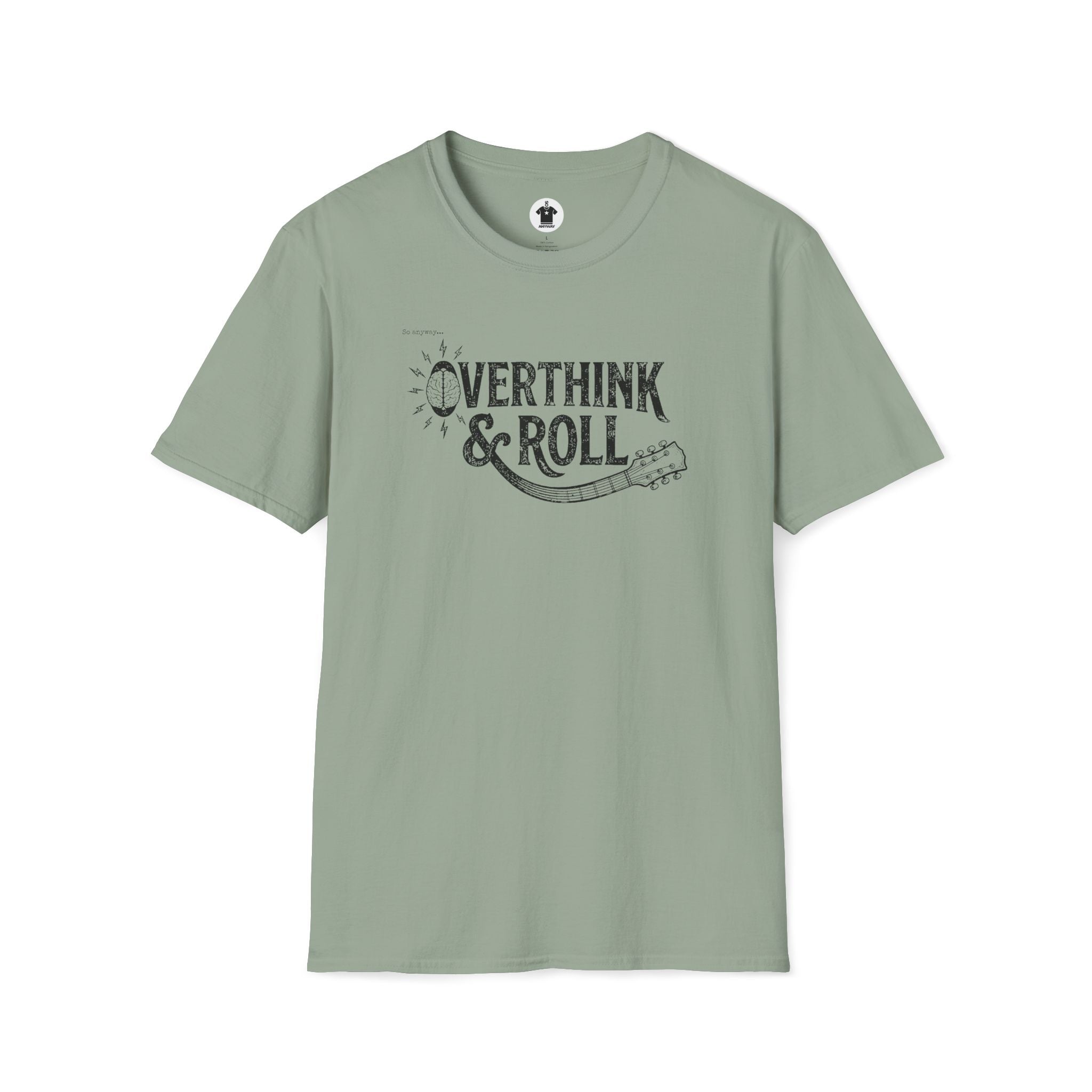 OVERTHINK & ROLL Light – Funny Overthinking Rock Music Guitar Graphic T-Shirt