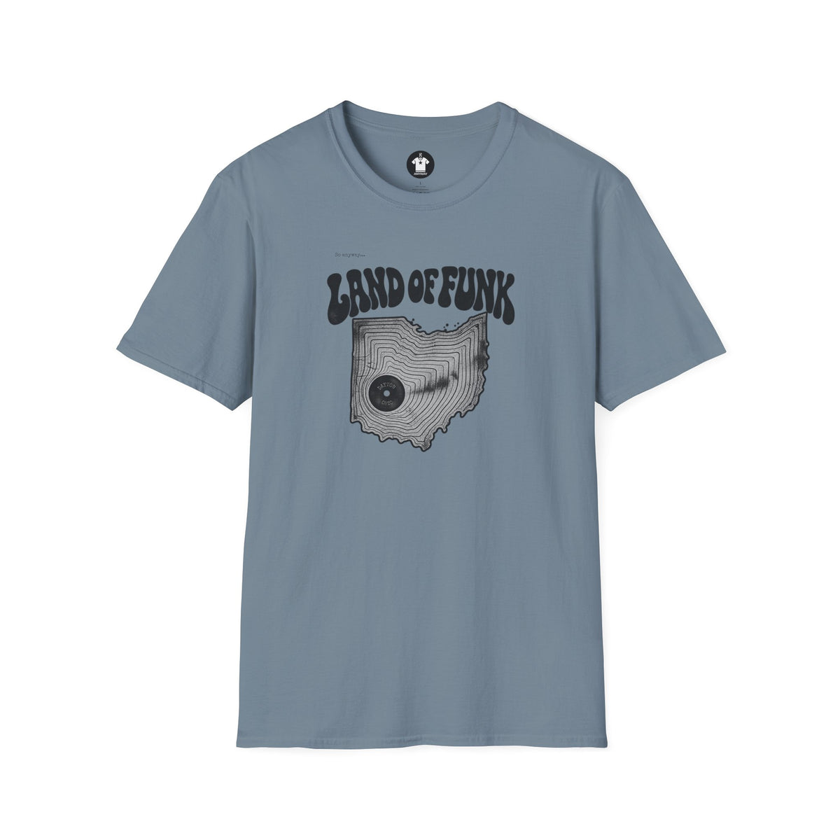 LAND OF FUNK - Dayton, Ohio - Funk Music Vinyl Record Graphic T-Shirt