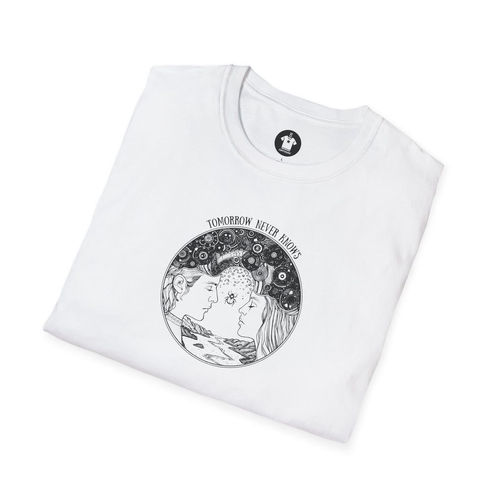 TOMORROW NEVER KNOWS Light – Psychedelic Vinyl Cosmos Unisex Graphic Tee