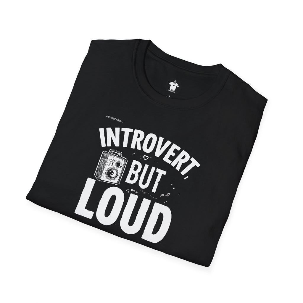 INTROVERT, BUT LOUD Dark - Loud Thoughts, Quiet Person Funny Psychology Tee