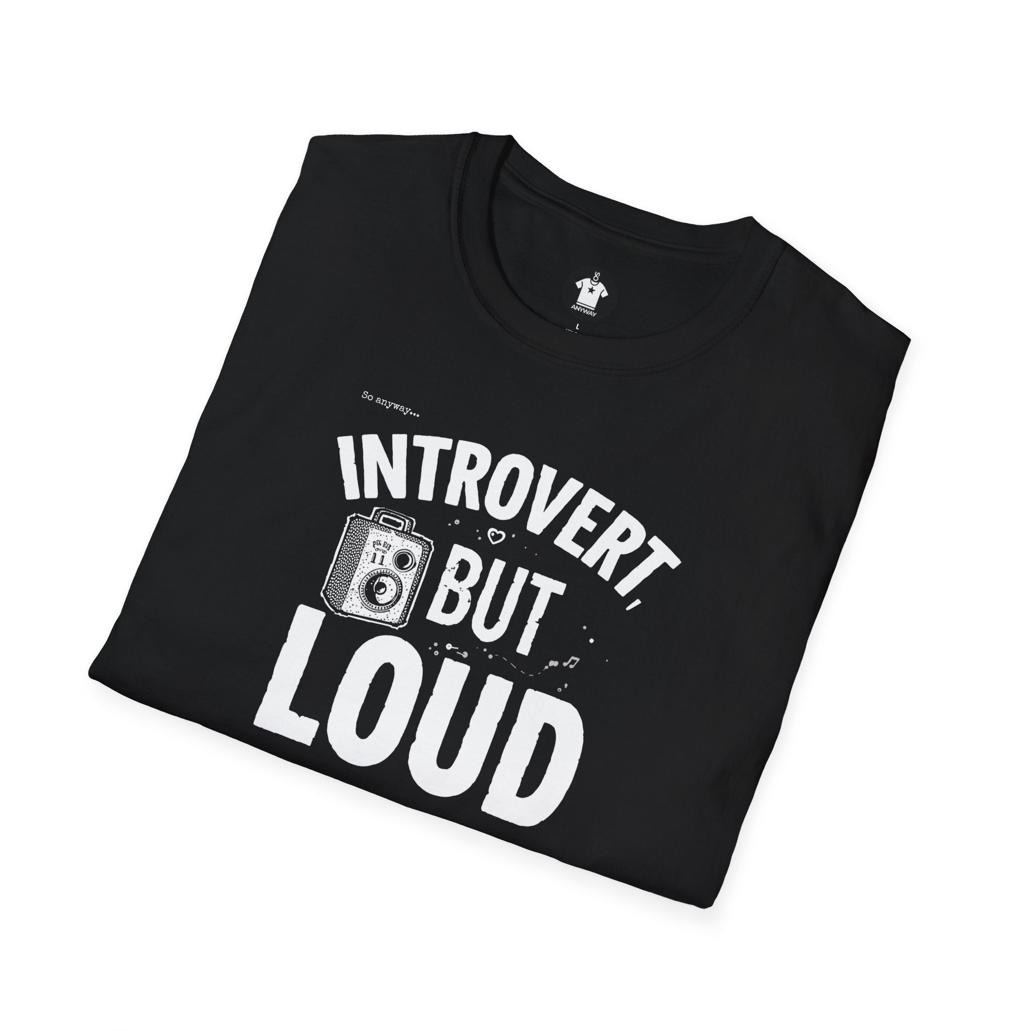 INTROVERT, BUT LOUD Dark - Loud Thoughts, Quiet Person Funny Psychology Tee