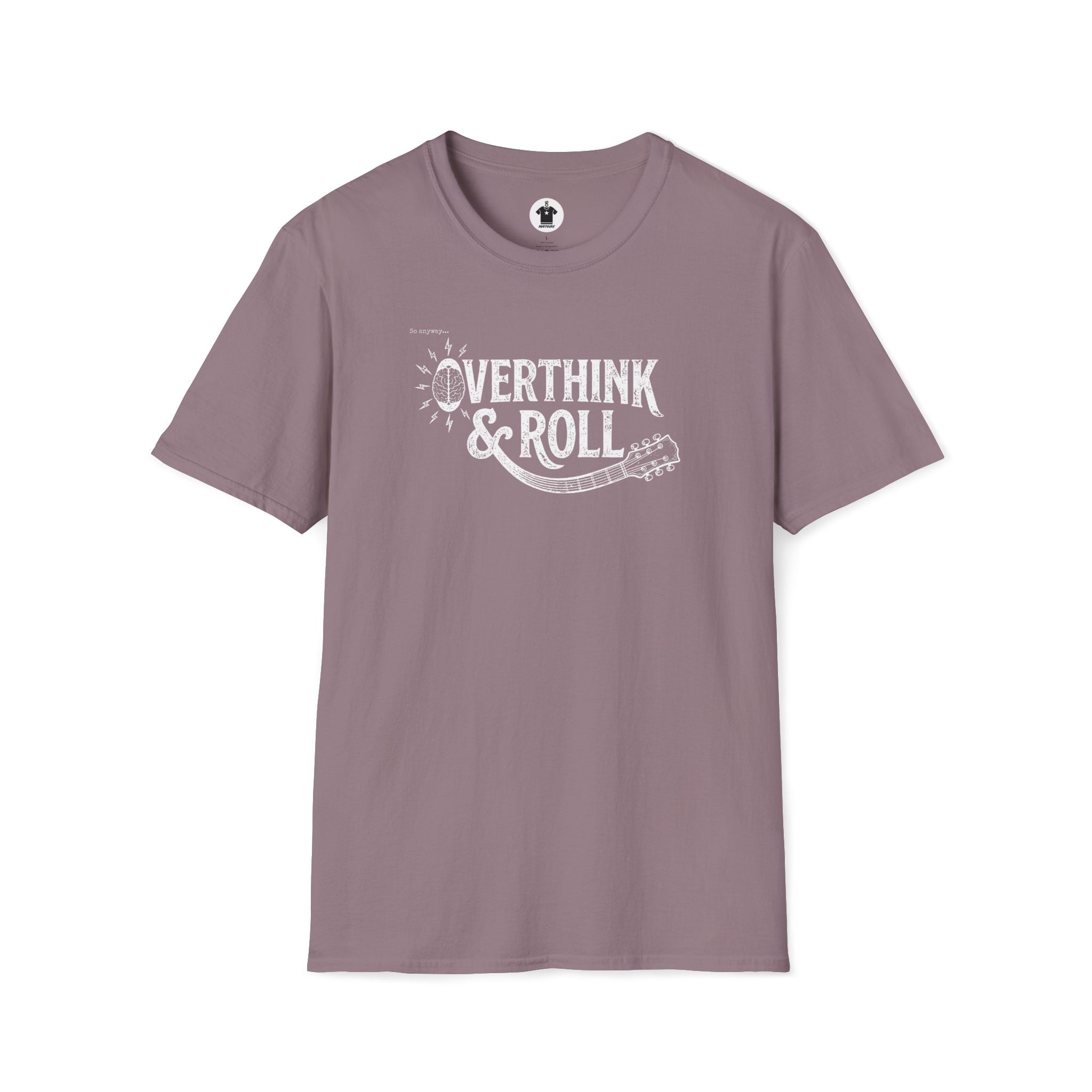 OVERTHINK & ROLL Dark – Funny Overthinking Rock Music Guitar Graphic T-Shirt