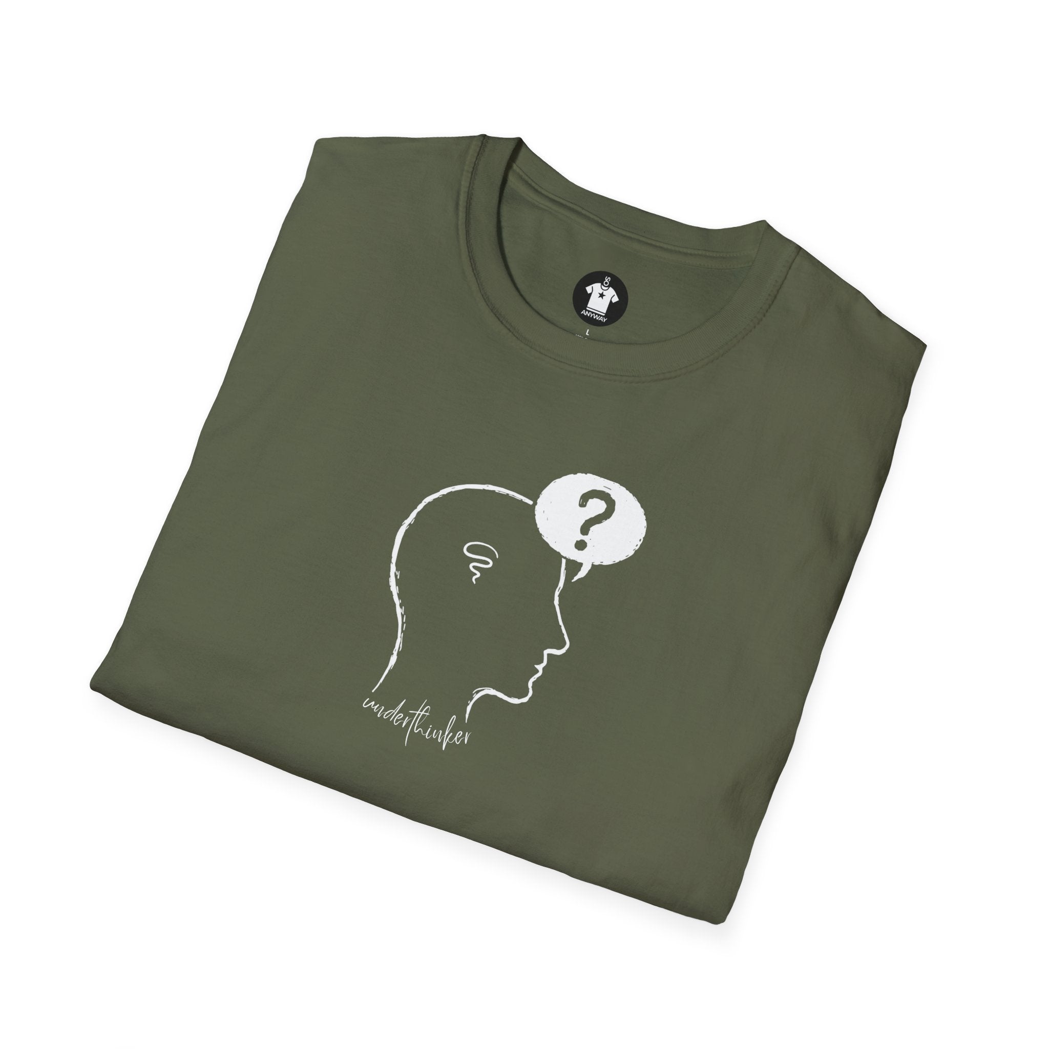 UNDERTHINKER Dark – Minimalist Funny Graphic Unisex T-Shirt