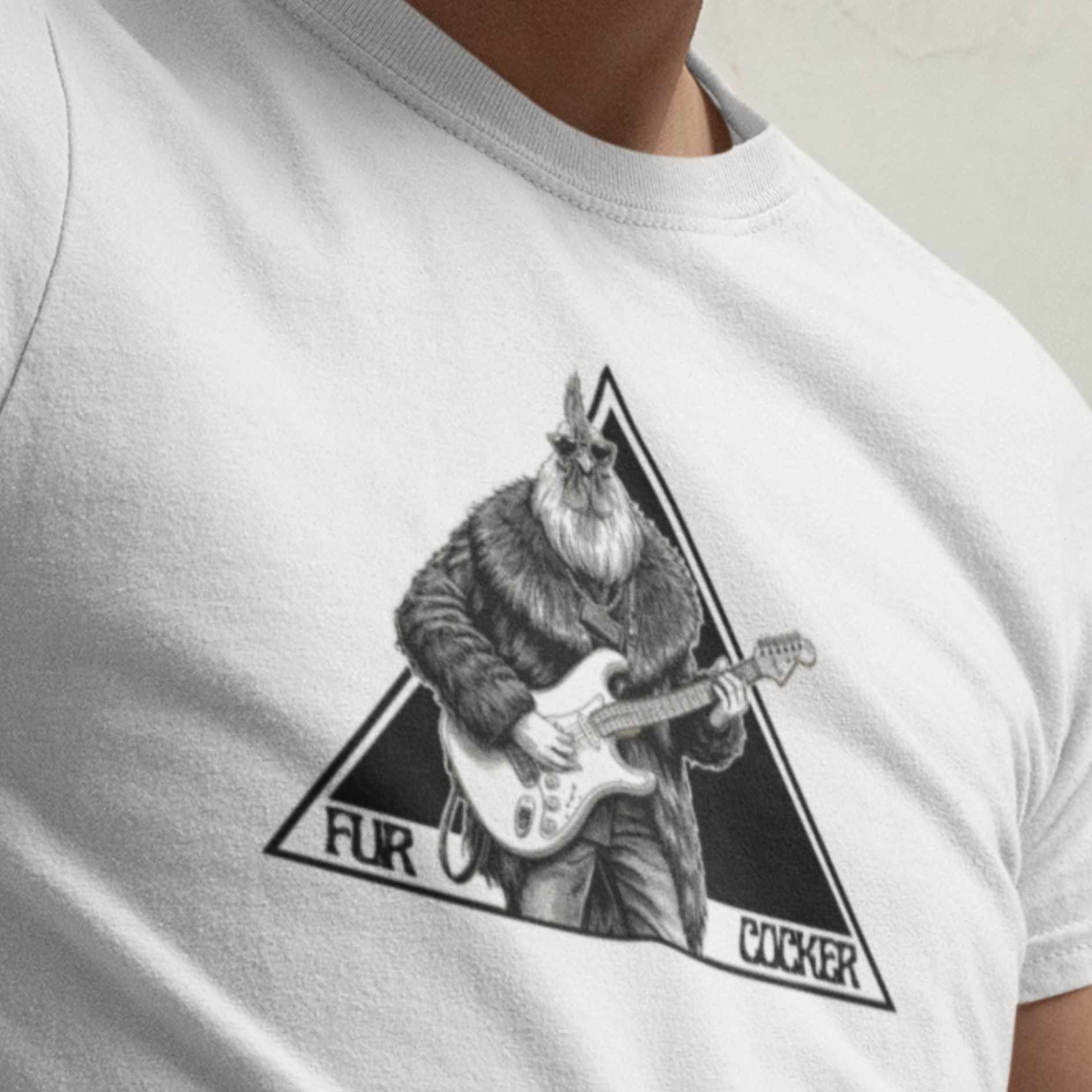 FUR COCKER Light - Rock Rooster Unisex T-Shirt
