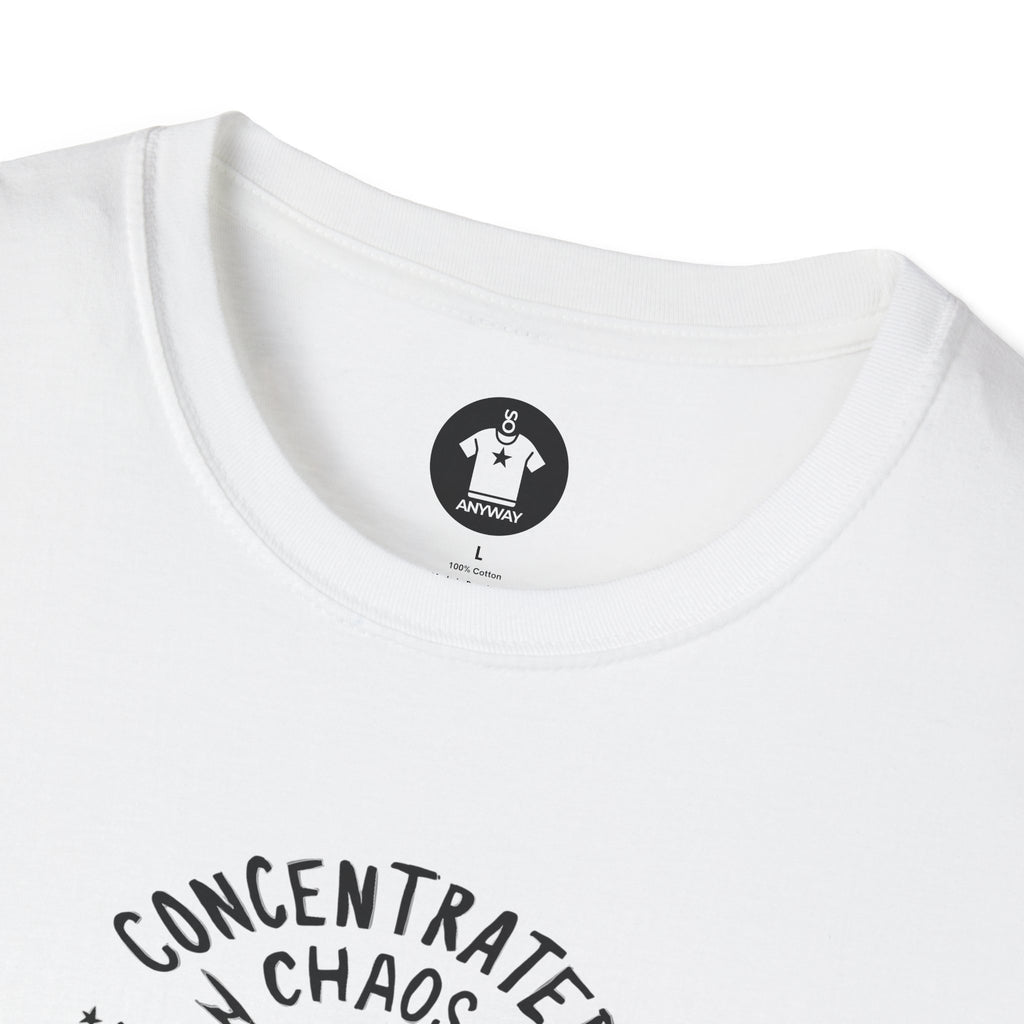 CONCENTRATED CHAOS Light – Funny Coffee Addiction Graphic Tee