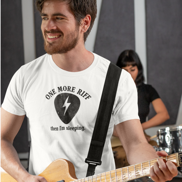 ONE MORE RIFF Light - "One More Riff then I'm Sleeping" Tee